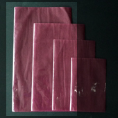 カラー不織布・平袋(片面透明タイプ)LLサイズ/ボルドー