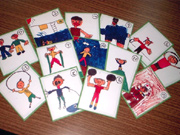 幼稚園卒園記念の、カルタの箱